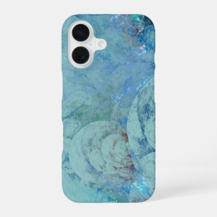 Blue Opal Abstract  iPhone 16 Case