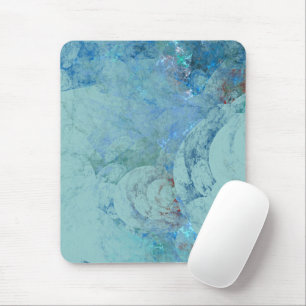 Blue Opal Abstract Mouse Mat
