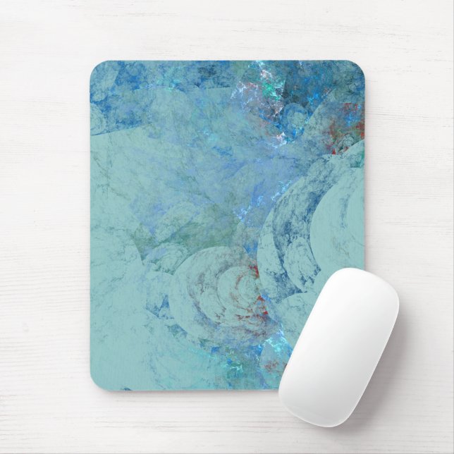 Blue Opal Abstract  Mouse Mat (With Mouse)