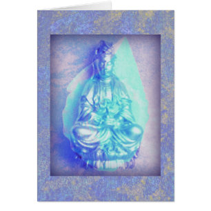 Blue Opal Kwan Yin card