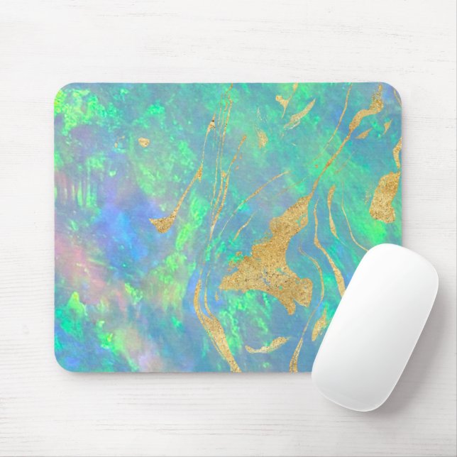 Blue Opal Modern Glam  Mouse Mat (With Mouse)