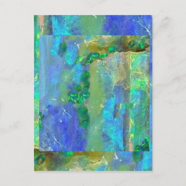 Blue Opal October Birthstone by Sharles Postcard (Front)