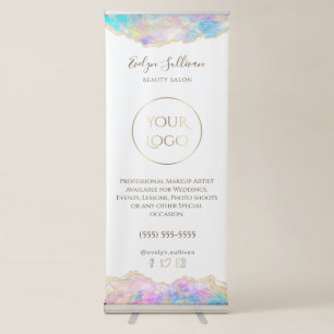 blue opal  retractable banner