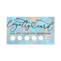 blue opal texture background loyalty card