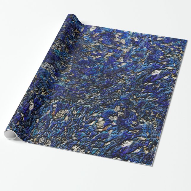 Blue Opal Wrapping Paper (Unrolled)