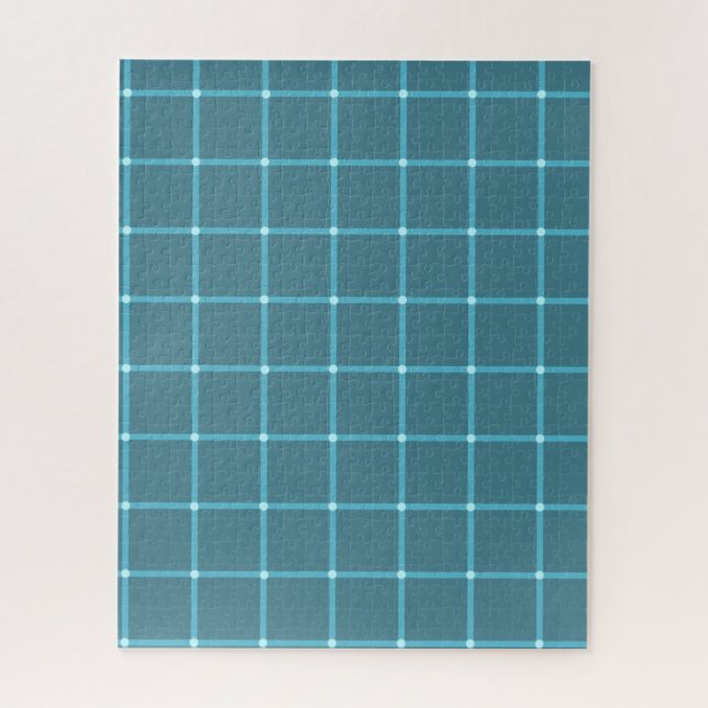 Blue Optical Illusion Hard Difficult Challenging Jigsaw Puzzle (Vertical)