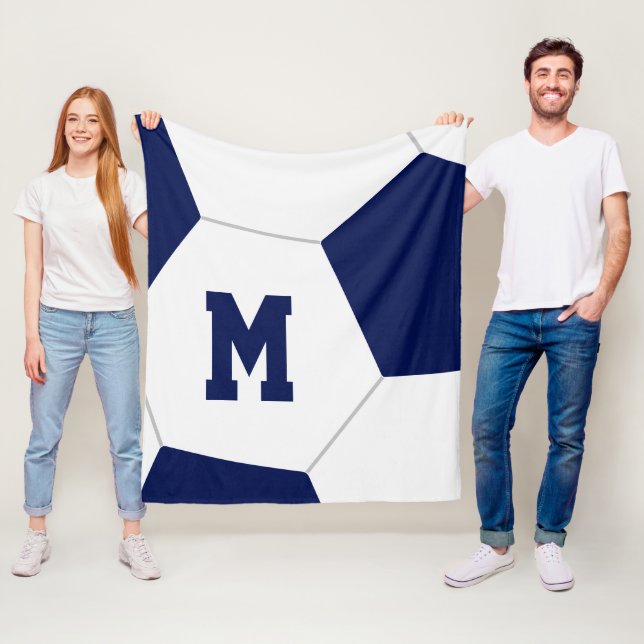 blue or ANY custom soccer team colours Fleece Blanket (In Situ)