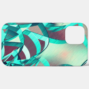 Blue or cyan streaks over rustic reddish orange th iPhone 12 pro max case