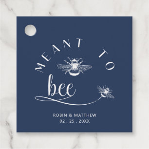 Blue (or other) Meant to Bee, Modern, Bee Favour Tags