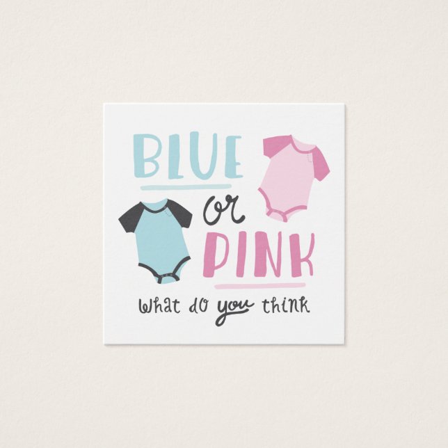Blue or Pink Baby Gender Reveal Party Shower (Front)