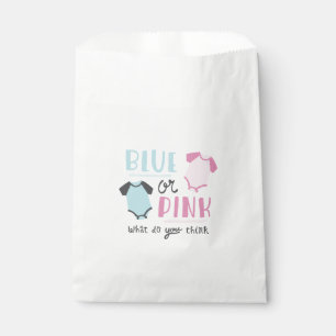 Blue or Pink Baby Gender Reveal Party Shower Favour Bags