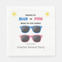 Blue or Pink Sunglasses Summer Gender Reveal
