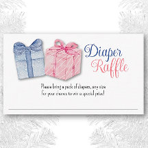 Blue or Pink what do you think Diaper Raffle