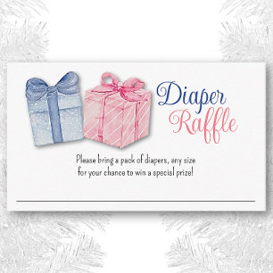 Blue or Pink what do you think Diaper Raffle Enclosure Card