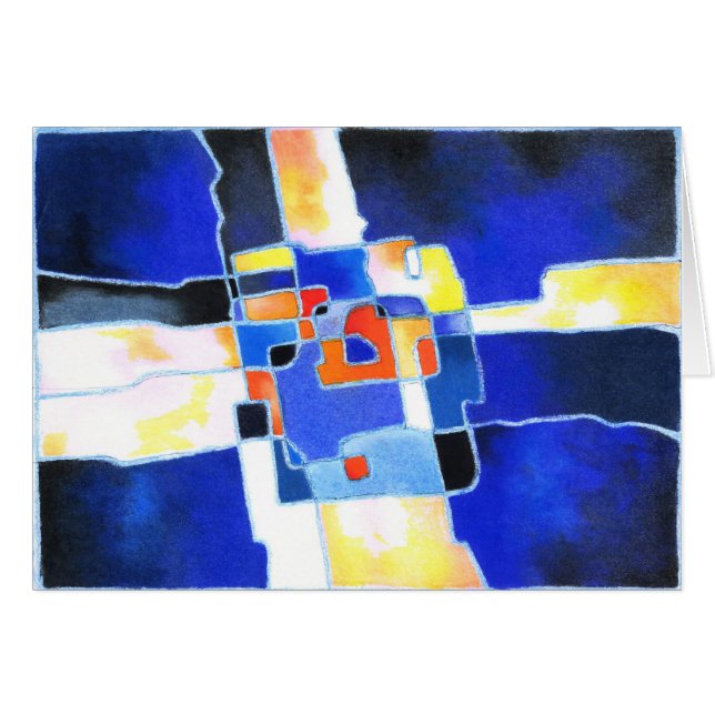 Blue & Orange abstract (Front Horizontal)