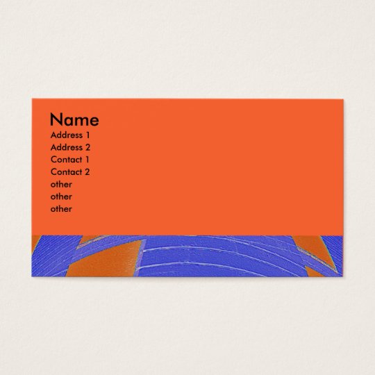 blue orange abstract business card