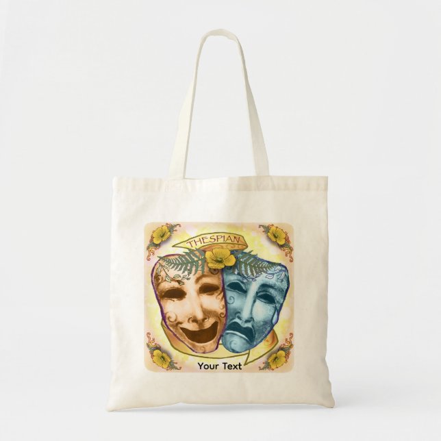 Blue Orange Actor Masks Tote Bag (Front)