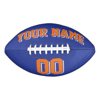 BLUE ORANGE AND WHITE Custom Football American Football