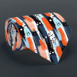 Blue Orange Brushstrokes Abstract Pattern Tie<br><div class="desc">Add a vibrant splash of colour to your wardrobe with the Blue Orange Brushstrokes Abstract Pattern Neck Tie. This bold and artistic design blends blue and orange hues in a captivating brushstroke pattern, making it the perfect accessory for a wedding, business event, or even a creative workday. Whether you're looking...</div>