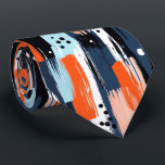 Blue Orange Brushstrokes Abstract Pattern Tie<br><div class="desc">Add a vibrant splash of colour to your wardrobe with the Blue Orange Brushstrokes Abstract Pattern Neck Tie. This bold and artistic design blends blue and orange hues in a captivating brushstroke pattern, making it the perfect accessory for a wedding, business event, or even a creative workday. Whether you're looking...</div>