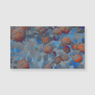 Blue orange colour flower pattern digital art