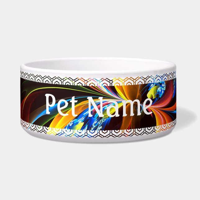 Blue Orange Floral Modern Abstract Art Pattern #03 (Front)