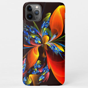 Blue Orange Floral Modern Abstract Art Pattern #03 iPhone 11Pro Max Case
