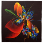 Blue Orange Floral Modern Abstract Art Pattern #03