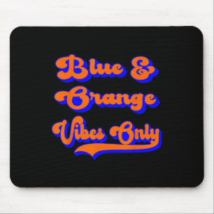 Blue Orange Football Team School Game Day Colours  Mouse Mat