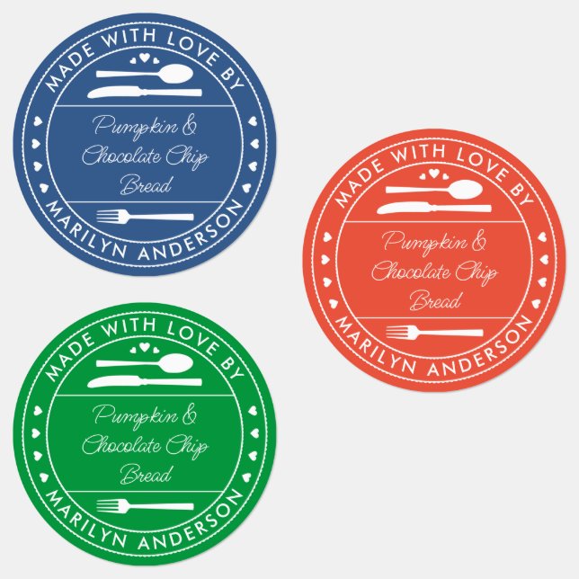 Blue Orange Green Made With Love Food Gift (Group)