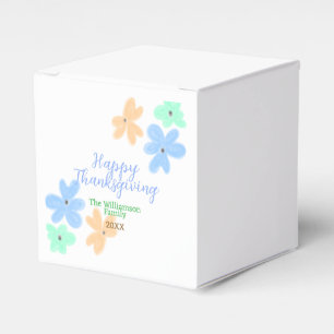 Blue orange green watercolor flower winterThanks  Favour Box
