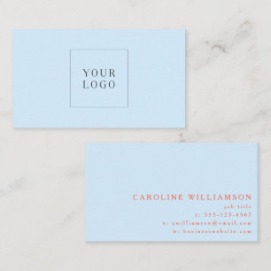 Blue Orange Modern Minimalist Professional Logo Business Card