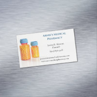  Blue Orange Pill Bottles Pharmacist Pharmacy 