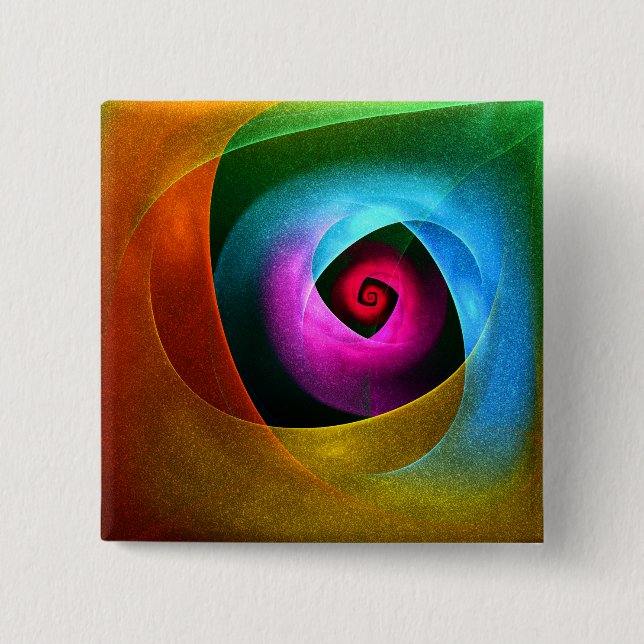 Blue Orange Pink Modern Abstract Art Pattern #24 15 Cm Square Badge (Front)