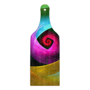 Blue Orange Pink Modern Abstract Art Pattern #24 Cutting Board