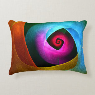 Blue Orange Pink Modern Abstract Art Pattern #24 Decorative Cushion