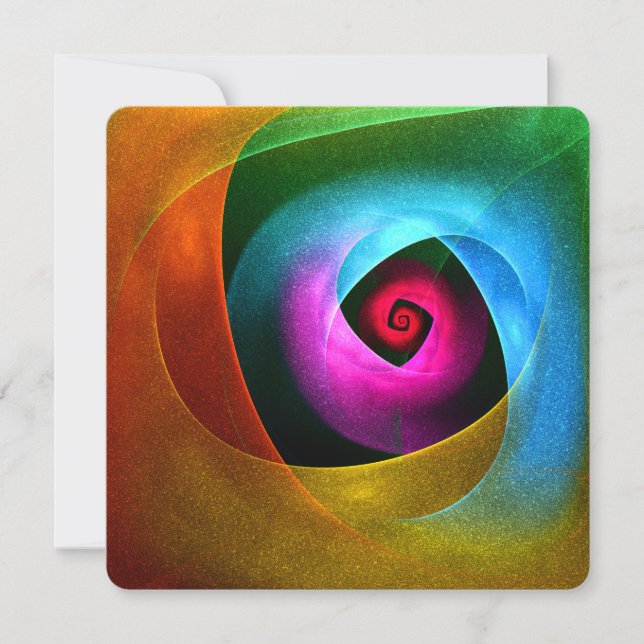 Blue Orange Pink Modern Abstract Art Pattern #24 Invitation (Front)