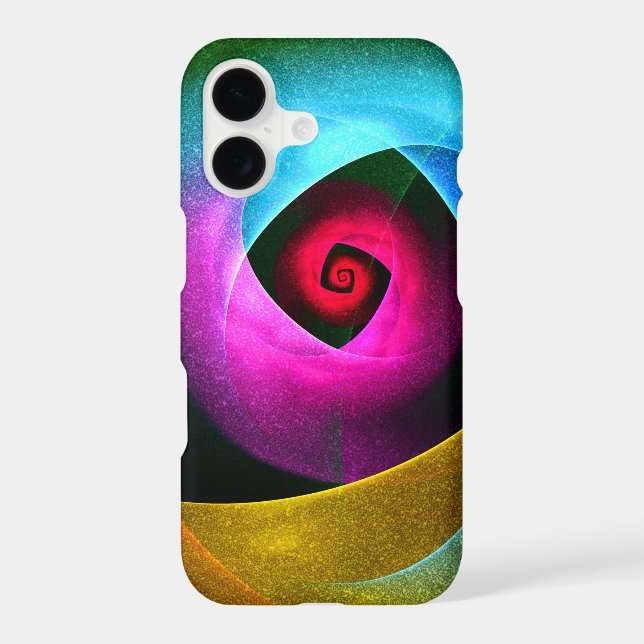 Blue Orange Pink Modern Abstract Art Pattern #24 iPhone Case (Back)