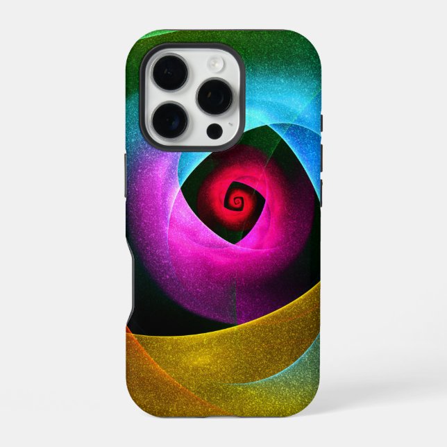 Blue Orange Pink Modern Abstract Art Pattern #24 iPhone Case (Back)
