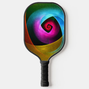 Blue Orange Pink Modern Abstract Art Pattern #24 Pickleball Paddle