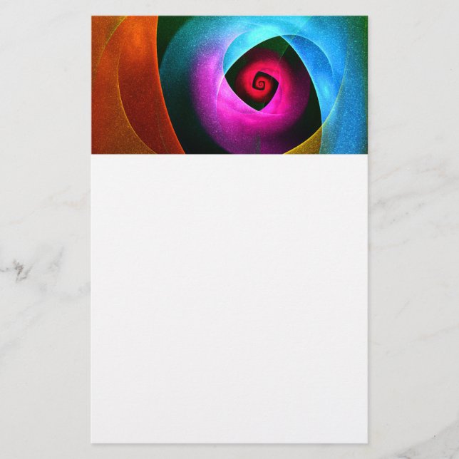 Blue Orange Pink Modern Abstract Art Pattern #24 Stationery (Front)