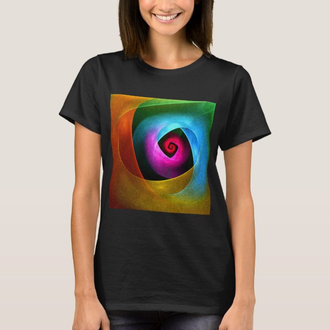 Blue Orange Pink Modern Abstract Art Pattern #24 T-Shirt (Front)