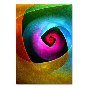 Blue Orange Pink Modern Abstract Art Pattern #24 Table Number