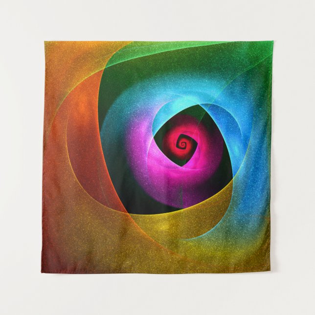 Blue Orange Pink Modern Abstract Art Pattern #24 Tapestry (Front)