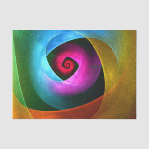 Blue Orange Pink Modern Abstract Art Pattern #24 Tissue Paper