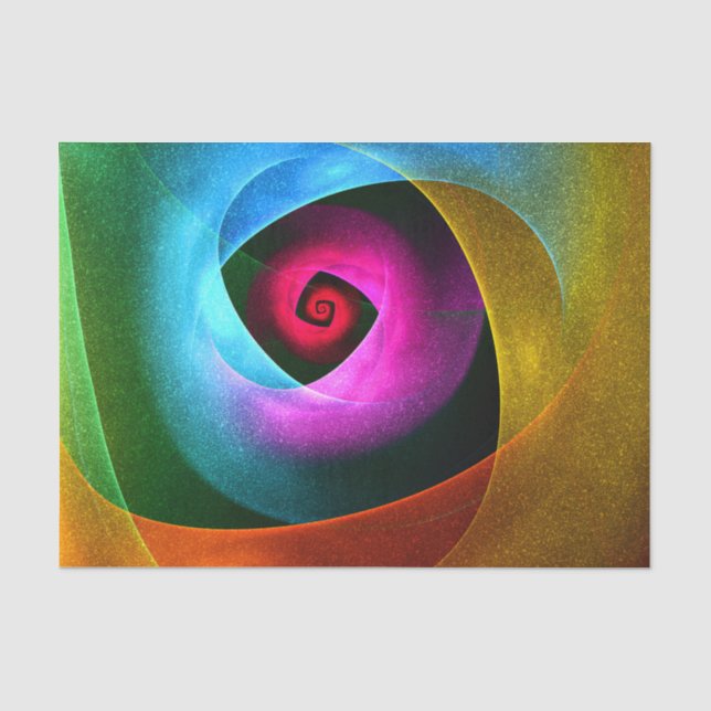 Blue Orange Pink Modern Abstract Art Pattern #24 Tissue Paper (Front)