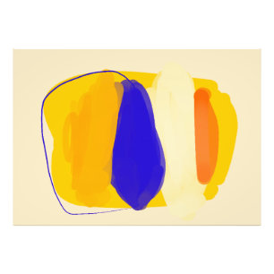 Blue & orange Poster