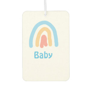 blue orange rainbow baby add name text car air freshener