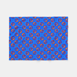 Blue Orange Red COOL pattern Fleece Blanket