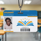 Blue & Orange School College University Student ID